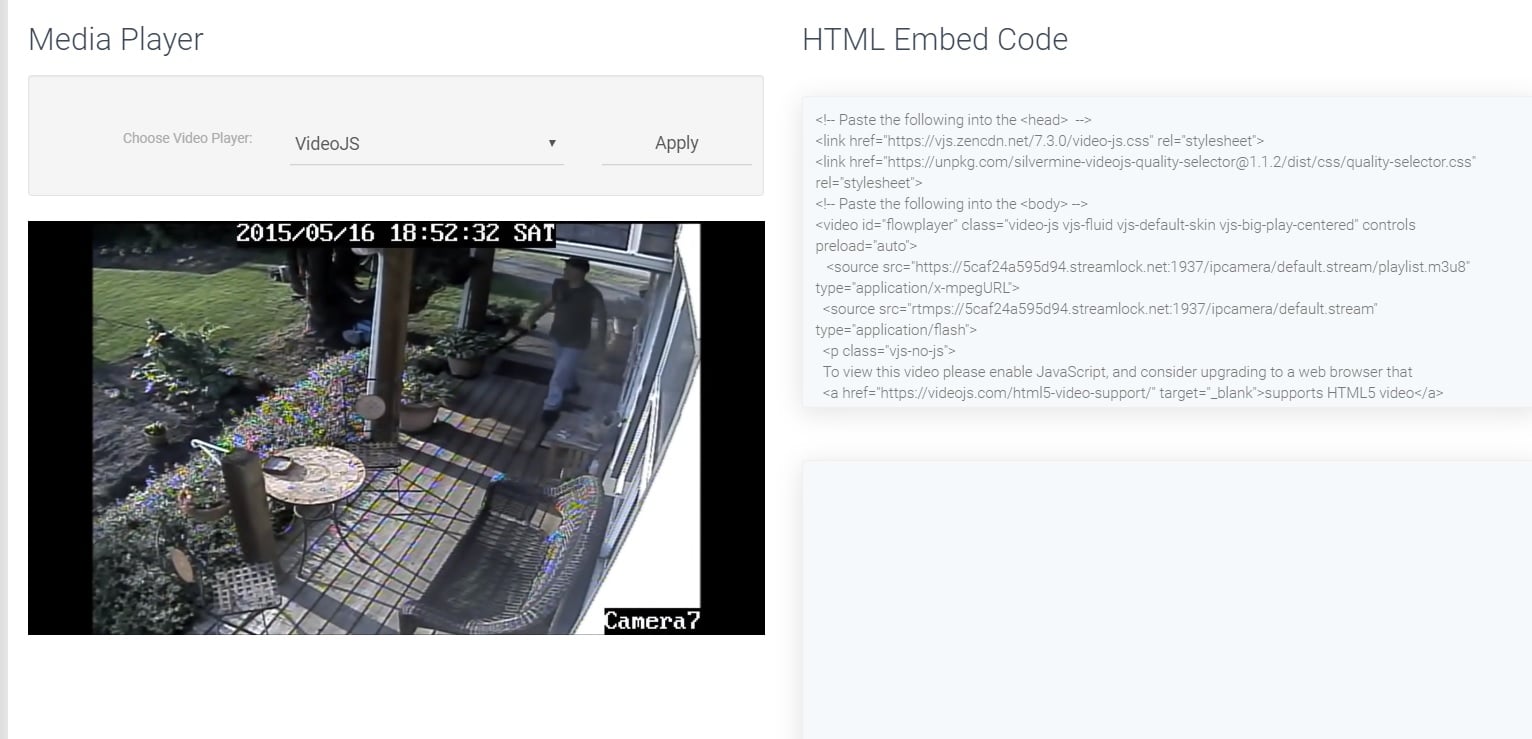 copy and paste the html5 player to your site